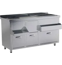 Барная станция RESTOINOX БСЗ1-15/7-05 с ящиками и вертушкой