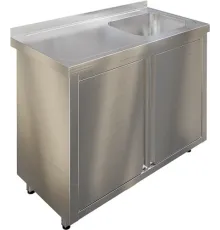 Стол производственный с распашными дверьми RESTOINOX СПЗР1М-8/6-БП с моечной ванной