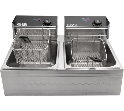 Фритюрница EKSI Electric Fryer 6+6L