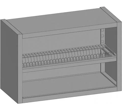 Полка навесная открытая RESTOINOX ПНО-С-7/4 для сушки стаканов