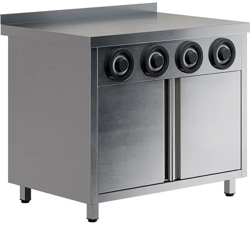 Стол-тумба с диспенсерами для стаканов RESTOINOX СПЗРД4-10/7-Б