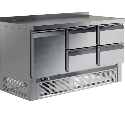 Стол холодильный RESTOINOX SHS-122GNE-B (нижн. расп. агр. 1дв. 4 ящ.)