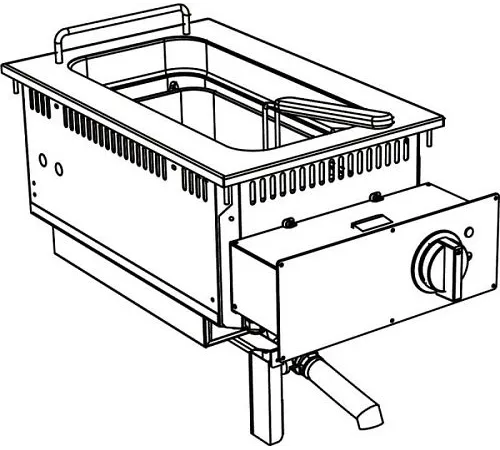 Фритюрница встраиваемая APACH Chef Line SLDI6FRIE3D20CB Фритюрница встраиваемая APACH Chef Line SLDI6FRIE3D20CB