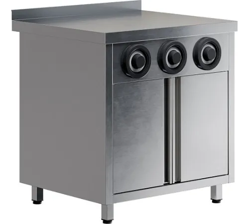 Стол-тумба с диспенсерами для стаканов RESTOINOX СПЗРД3-8/7-Б