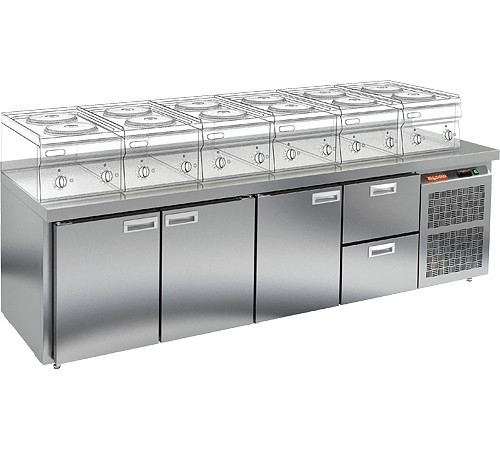 Стол холодильный HICOLD GN 1112/TN LT под тепловое оборудование