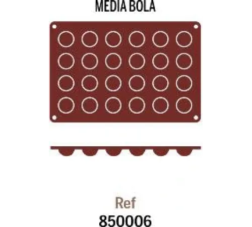 M.Pujadas, S.A Форма для выпечки силиконовая (Полушар) 850.006 (24 шт., d3 см, h