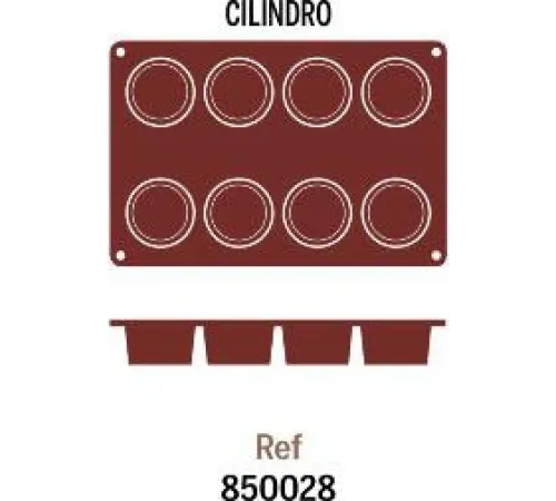 M.Pujadas, S.A Форма для выпечки силиконовая (Цилиндр) 850.028 (8 шт., d6 см, h