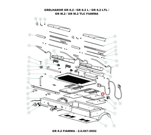 ТЭН 4.0.066.0083 нижний (1150Вт, 240В) для грилей контактных GR4/GR8