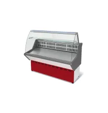 Витрина холодильная ВХС-1,0 Нова (с гнутым стеклом, нержавейка)