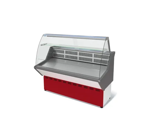 Витрина холодильная ВХСн-1,0 НОВА (с гнутым стеклом, нержавейка)