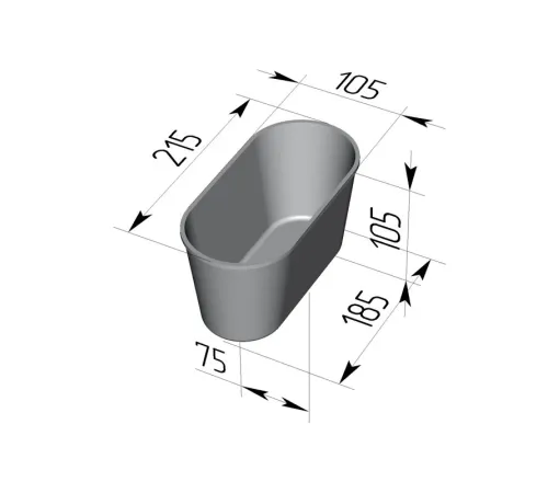 Форма хлебная алюм. литая №10 овал (215х105х105мм)