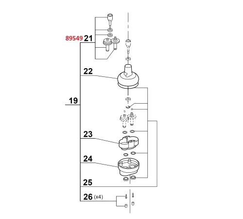 Шестерни в комплекте 89549 для миксера серии CMP модели CMP 300 Combi