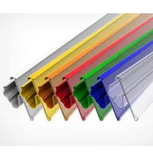 Ценникодержатель двухпозиционный LST39 длина 1238 мм, цвет красный