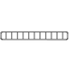 Разделитель для полок прямой H=85, G=470 (RAL 9010)