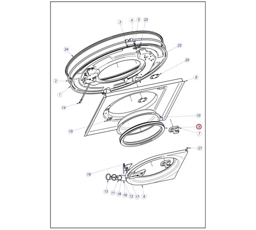 Уплотнение двери 12023284 (P620528000) для машины стиральной т.м. FAGOR серии LA