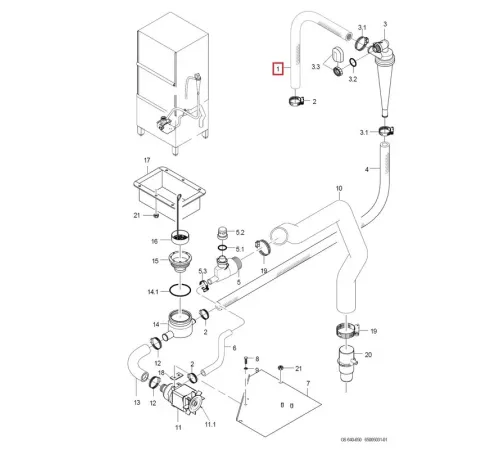 Шланг 4001015 DN16x4.0 для посудомоечной машины котломоечной периодического действия серии GS 640