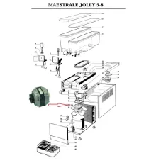 Двигатель 22800-18980 для сокоохладителей типа JOLLY, MAESTRALE JOLLY (с колбами на 5 л)