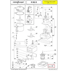 Опора (ножка) 39833 серая (в компл. из 4 шт.) для кухонного процессора т.м. Robot Coupe, серии R