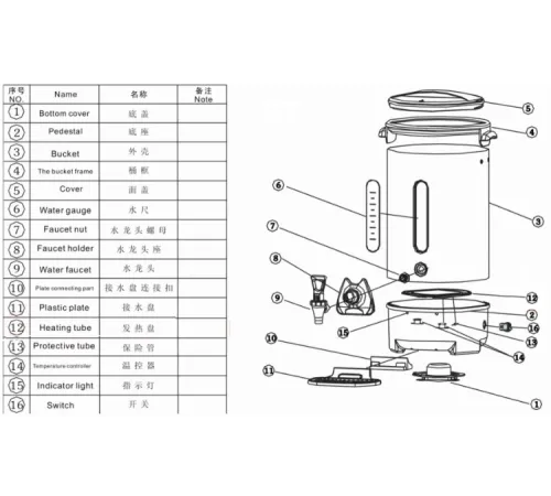 Стекло смотровое #06 для электроподогревателя воды т.м. EKSI серии WBE, мод. WBE 20