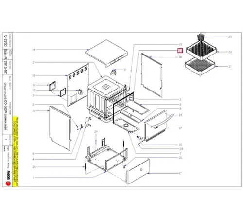 Уплотнение 12049352 для машины посудомоечной т.м. FAGOR, серии CO