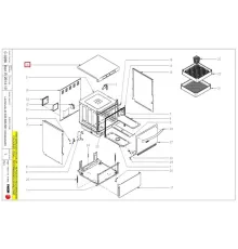 Панель верхняя 12103683 для машины посудомоечной т.м. FAGOR, серии CO