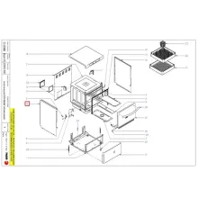 Панель боковая левая 12122224 для машины посудомоечной т.м. FAGOR, серии CO