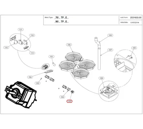Терморегулятор 661.121.00 для плиты электр. т.м. Vortmax, серии SSOC
