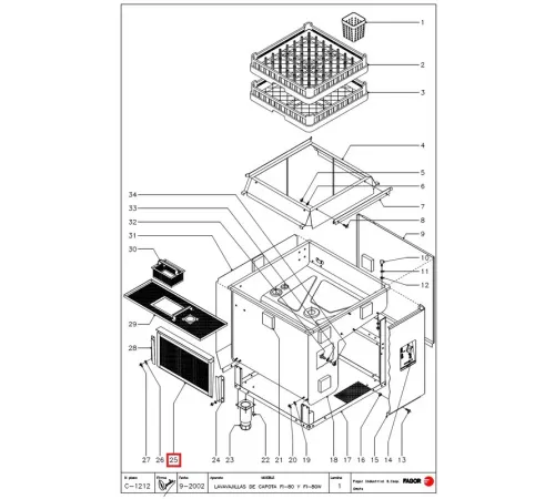 Фильтр 12048626 (Z710907) для машины посудомоечной т.м. FAGOR, серии FI