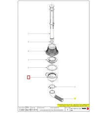 Фланец дренажный 12048607 с 1 патрубком для подключения помпы д/машины посуд. т.м. FAGOR, серии CO