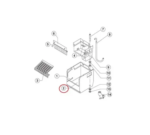 Корпус R11016/E (внутренний) для льдогенератора т.м. BREMA, серии CB