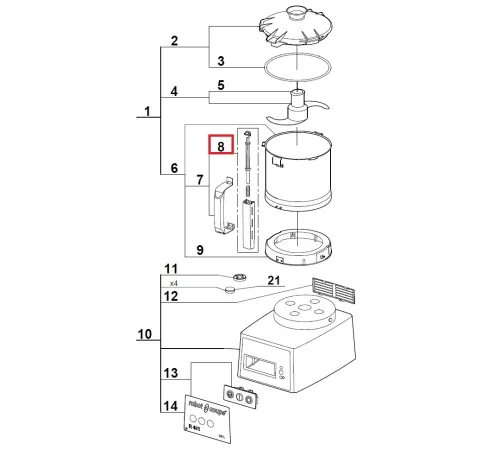 Предохранитель 39743 для кухонного процессора т.м. Robot Coupe, серии R