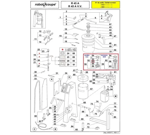 Сальник 40х52х7 507054S для куттера т.м. Robot Coupe, серии R