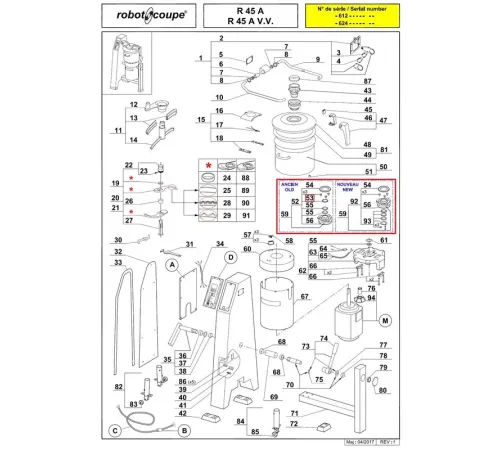 Кольцо уплотнительное 59168 для куттера т.м. Robot Coupe, серии R