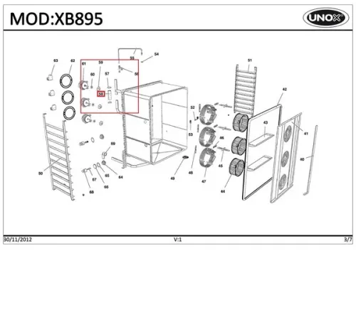 Труба KTB1001A черная EPDM (10 метров) для печи конвекционной электр. т.м. UNOX, серии XB