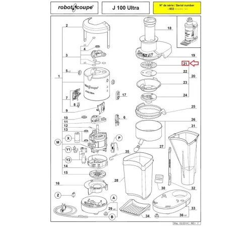 Диск-тёрка 49048 для соковыжималки т.м. Robot Coupe, серии J