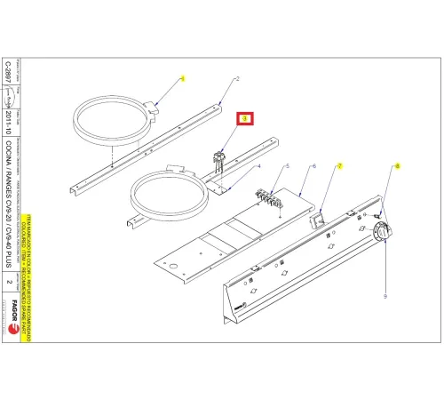 Лампа сигнальная 12024567 (J243010000) для плиты электр. т.м. Fagor, серии CV