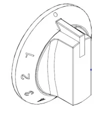 Ручка переключателя 12009007 (U173005000) для плит, сковород и жарочных поверхностей т.м. FAGOR