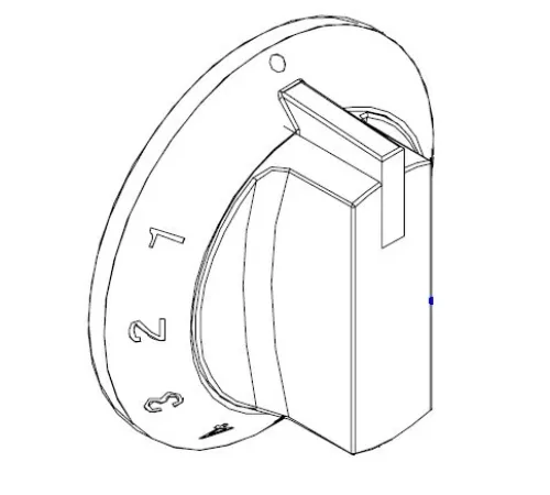 Ручка переключателя 12009007 (U173005000) для плит, сковород и жарочных поверхностей т.м. FAGOR