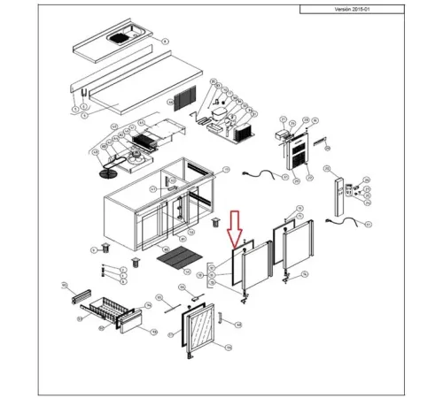 Уплотнение двери 12035412(6045010115) д/прилавка (стола) холод./мороз. т.м. FAGOR серии CMSP/CMSN