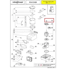 Крышка 110013S для фланца для кухонного процессора т.м. Robot Coupe серии R