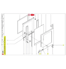 Стекло двери внутреннее 12038287 (1100003130) для печи электрической т.м. FAGOR серии VPE