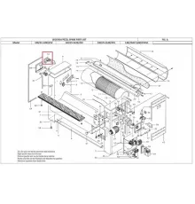 Опора крышки правая 12045519 (GR543014005501) для машины гладильной т.м. FAGOR серии PE