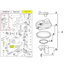 Крышка в сборе 39641 для куттера с подогревом т.м. Robot Coupe серии Robot Cook