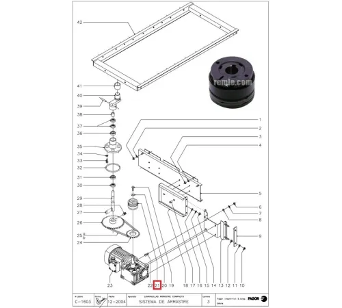 Муфта предохранительная 12024421 (Z105008000) для машины посудомоечной т.м. FAGOR, серии FI