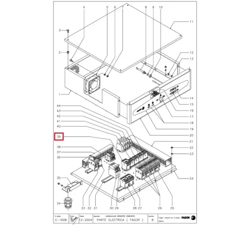 Контактор 12024039	(Z743009000) для машины посудомоечной т.м. FAGOR, серии FI