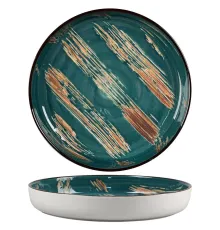 P.L.Proff Cuisine Тарелка с бортом Texture Dark Green Lines (16,5х2,4 см) 81223437