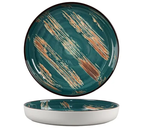 P.L.Proff Cuisine Тарелка с бортом Texture Dark Green Lines (16,5х2,4 см) 81223437 P.L.Proff Cuisine Тарелка с бортом Texture Dark Green Lines (16,5х2,4 см) 81223437