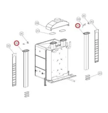 Теплообменник K0N1230A (комплект 2 шт.) для пароконвекционной газовой печи т.м. UNOX мод. XB813G