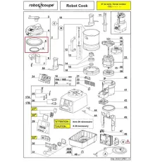 Уплотнение крышки в сборе 39638 для куттера с подогревом т.м. Robot Coupe серии Robot Cook