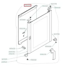 Стекло двери внутреннее в сборе 21004040 для пароконвектомата серии EKF